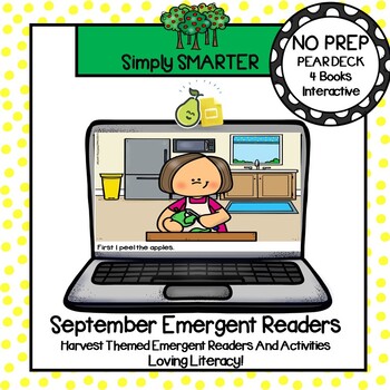 Preview of Distance Learning September Emergent Readers And Activities For Pear Deck