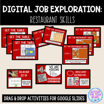 Preview of Digital Job Exploration: Restaurant Interactive Vocational Activities