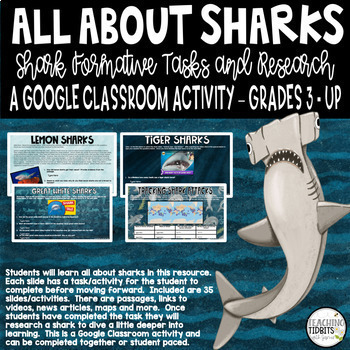 Preview of Distance Learning, Shark Research Project, Shark Week, Sharks Google Classroom