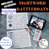 Distance Learning Sight Word Battleboats Bundle [PreK-3rd]
