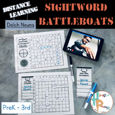 Distance Learning Sight Word Battleboats: Dolch Nouns [PreK-3rd]