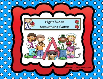 Preview of Sight Word Movement Game