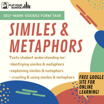Preview of Distance Learning: Similes & Metaphors Online Assignment Google Form