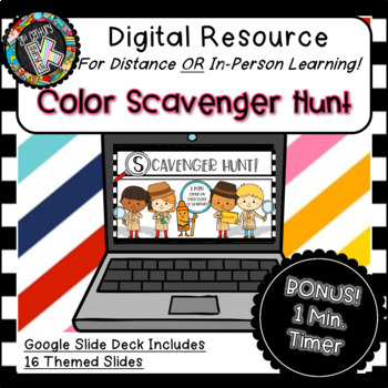 Preview of Distance Learning Slides Color Scavenger Hunt 