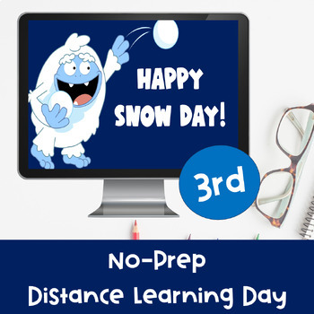 Preview of 3rd Grade Snow Day Digital Resource + Lesson Plan - No-Prep - Google Slides #1