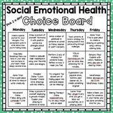 Distance Learning! Social Emotional Health Choice Board