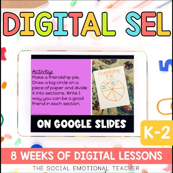 Preview of Distance Learning Social Emotional Learning Google Slides for K-2