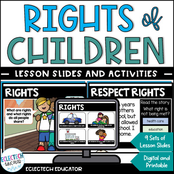 Preview of The Rights of Children Human Rights Digital Lesson Slides and Activities