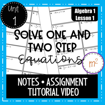 Preview of Solve One and Two Step Equations