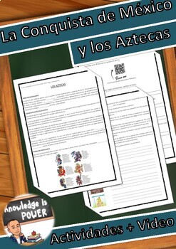 Preview of Distance Learning Spanish, La Conquista de México + Present Tense Practice.