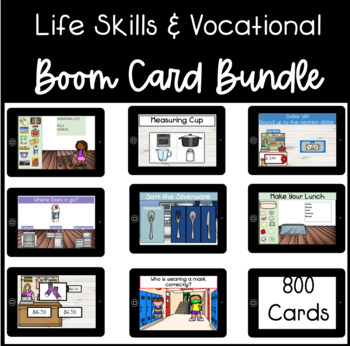 Preview of Special Education Life Skills Boom Cards Bundle