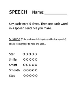 Preview of Distance Learning Speech Practice