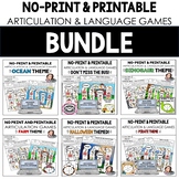 Speech Therapy Games for Articulation & Language : NO PRINT