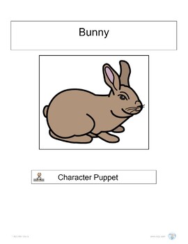 Preview of Bunny Rabbit Distance Learning Character Puppet