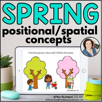 Preview of Spring Positional / Spatial Basic Concepts | BOOM CARDS™