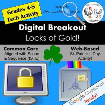 Preview of Distance Learning St. Patrick's Day Digital Breakout | St. Patrick’s Escape Room