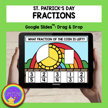 Preview of Distance Learning - St. Patrick's Day Fractions: A Google Slides Activity