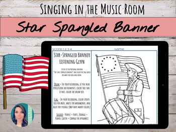 Preview of Star-Spangled Banner by Francis Scott Key | Digital Music Lesson & Printables