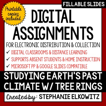 Preview of Studying Earth's Climate w/ Tree Rings Digital Activities | Distance Learning