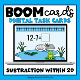 Subtraction within 20 Digital Task Cards | Boom Cards