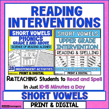 Preview of Short Vowel Reading Intervention for Upper Elementary Students