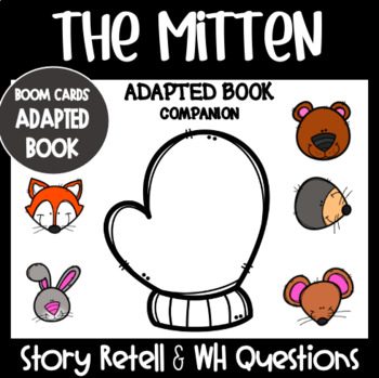 Preview of Distance Learning THE MITTEN Adapted Book Companion Boom Cards
