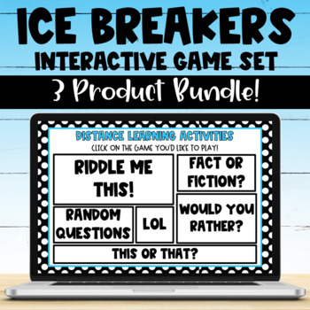 Preview of Digital Ice Breaker Games BUNDLE Back to School Morning Meeting Team Building