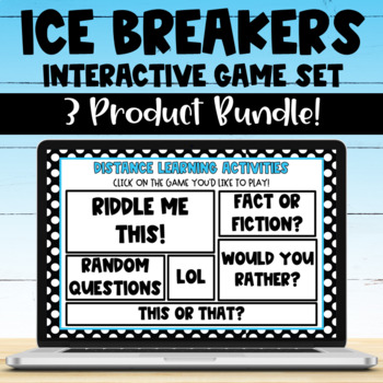 Digital Ice Breaker Games BUNDLE Back to School Morning Meeting Team ...