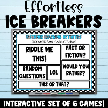 Preview of Digital Ice Breaker Games - Get to Know You - Morning Meeting Activity Slides