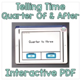 Telling Time To Quarter Of & After  Interactive Digital Ta