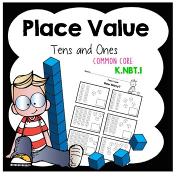 Preview of Tens and Ones: Place Value Worksheet FREEBIE-Distance Learning