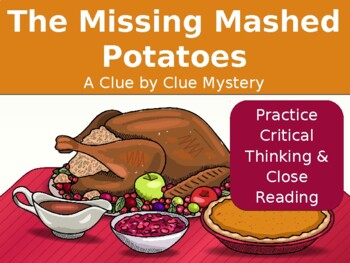 Preview of Distance Learning Thanksgiving Mystery Activity: The Missing Mashed Potatoes PPT