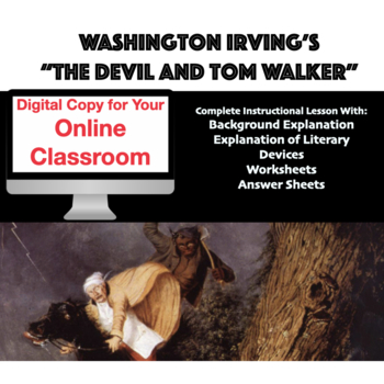 Preview of Distance Learning: "The Devil and Tom Walker" Instructional Guide + Activities