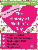 Distance Learning ~ The History of Mother's Day for Google Slides