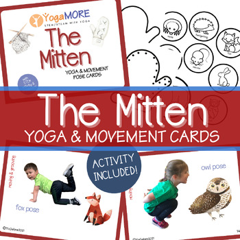 Preview of The Mitten Yoga & Movement Pose Cards with Activity
