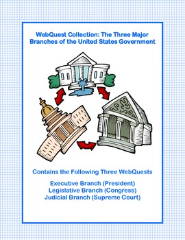 Preview of 3 Branches of Government Webquest Collection (Executive, Legislative, Judicial)