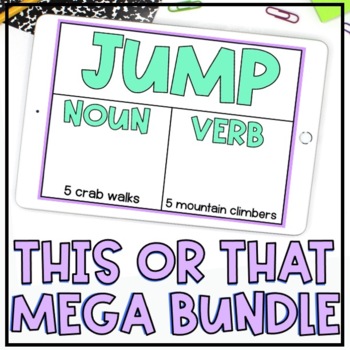 Preview of This or That Morning Meeting & ELA & Math Games MEGA Bundle