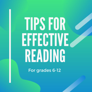 Preview of Tips for Effective Reading Bundle