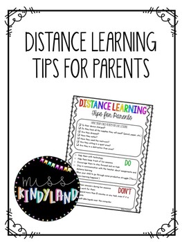 Parent Tips and Tricks for Distance Learning