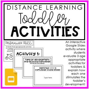 Preview of Distance Learning: Toddler Activities | Child Development | FCS