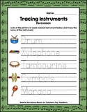 Distance Learning Tracing Instrument Names for PreK-1