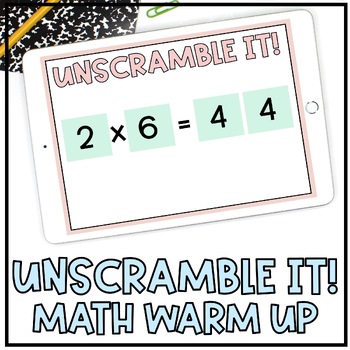 Preview of Unscramble It Math Warm Ups