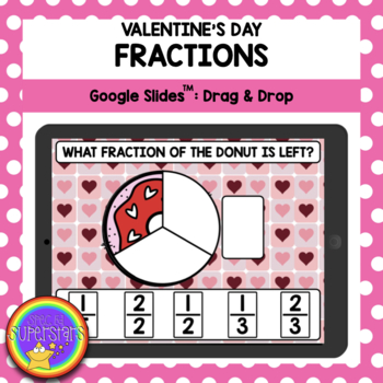 Preview of Distance Learning - Valentine's Day Fractions: A Google Slides Activity