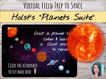 Preview of Distance Learning | Virtual Field Trip to Space with Holst's Planet Suite