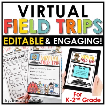 Preview of Virtual Field Trips EDITABLE | Printable | Digital