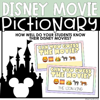Preview of Disney Emoji Pictionary | Morning Meeting | Class Game | Activity
