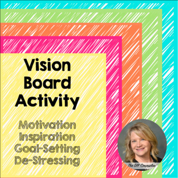 Distance Learning Vision Board Activity by The DIY Counselor Carla