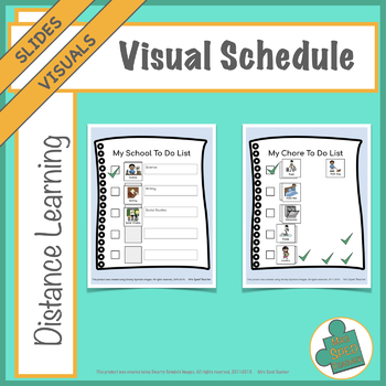 Distance Learning Visual Schedule by Mrs Sped Teacher | TPT