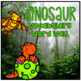 Distance Learning - Vocabulary Word Wall - Dinosaur Theme 