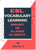 Distance Learning Vocabulary Worksheet